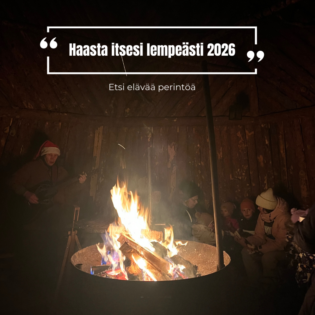 haasta itsesi lempeästi, ihmisiä leiritulen äärellä